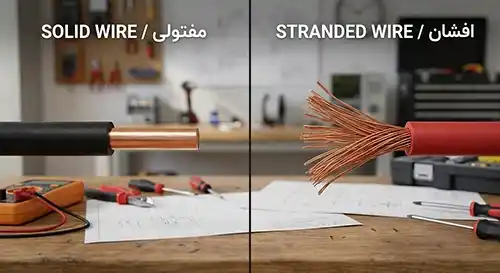 تفاوت ساختار سیم  1.5  افشان و مفتولی